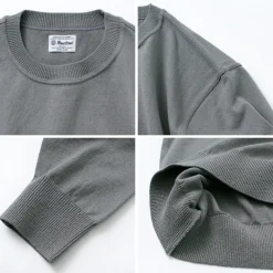 YONETOMI NEW BASIC Knits^/ Wave Cotton Knit Pullover