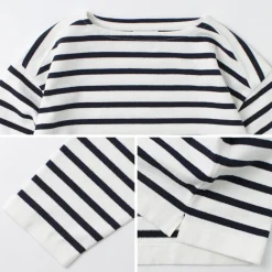 YONETOMI NEW BASIC T-Shirts^/ Wave Cotton Basque Knit Pullover