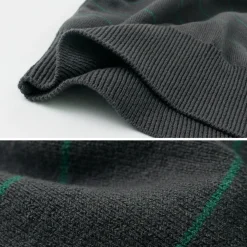 YONETOMI NEW BASIC Knits^/ Wave Cotton Knit Pullover Striped