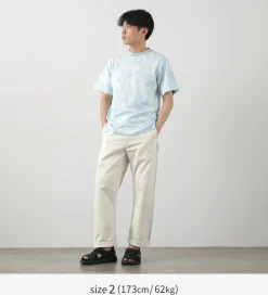 YONETOMI NEW BASIC T-Shirts^/ Yonetomi×Watanabes garment dye T-shirt lightblue