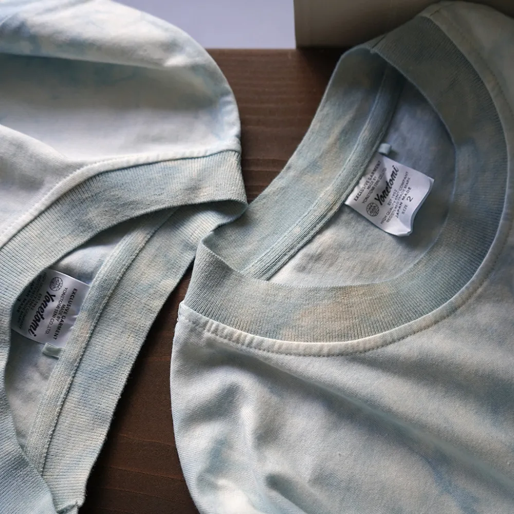 YONETOMI NEW BASIC T-Shirts^/ Yonetomi×Watanabes garment dye T-shirt lightblue